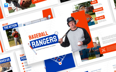 Modelo de apresentação do Baseball Rangers