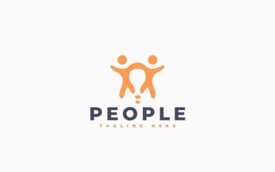 People Ideas Logo Template Design