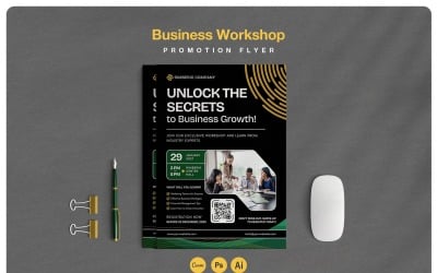 Leták profesionálního obchodního workshopu