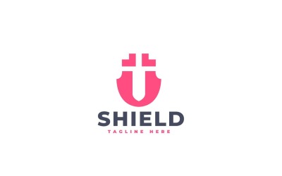 Shield Sword Logo Template Design