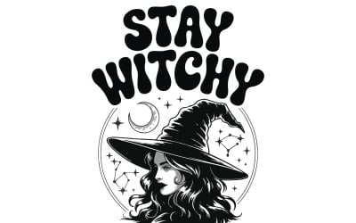 Un design de sorcière pour un t-shirt