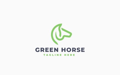 Green Horse Logo Template Design