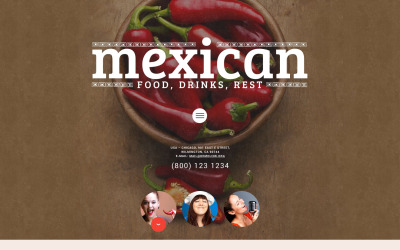 "Mexican Food" thème WordPress adaptatif #54733