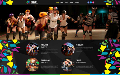 Modèle de site Web de centre de patinage