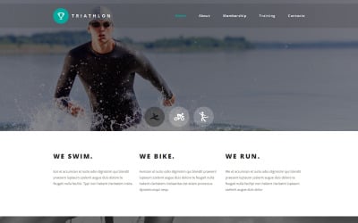 Modello di sito Web del club di triathlon