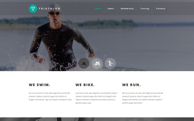 Modelo de site do Triathlon Club