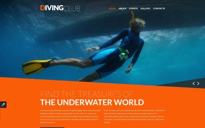 Plantilla Web Responsive para Sitio de Buceo #54702
