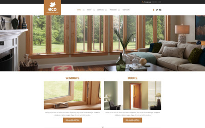 Responsive Website Vorlage für Fenster #54709
