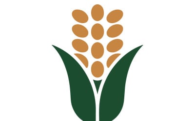 An ear of rice vector art illustration