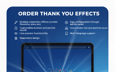 Effets de remerciement pour la commande pour PrestaShop