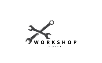 Repair Workshop Logo Simple Design V7
