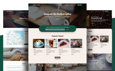 TerraBrew  - Coffee Shop Bootstrap HTML Website Template with Modern Design and Responsive Layout.
