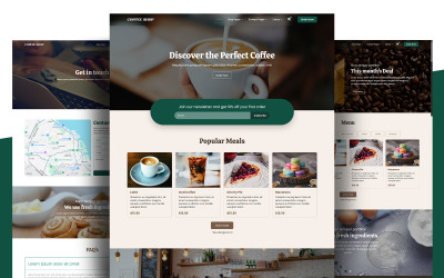 TerraBrew - Modello di sito web HTML Bootstrap per caffetteria con design moderno e layout reattivo.