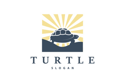 Turtle Logo Design Vector Illustration Template V2