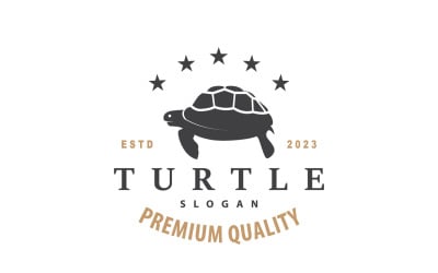 Turtle Logo Design Vector Illustration Template V3