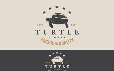 Turtle Logo Design Vector Illustration Template V4