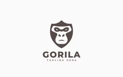 Gorilla Shield Logo Template Design