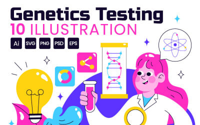 10 Genetics Testing Illustration