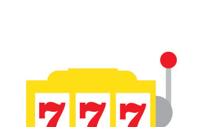 Lucky Seven Slot Machine Icon Vibrant Vector Illustration
