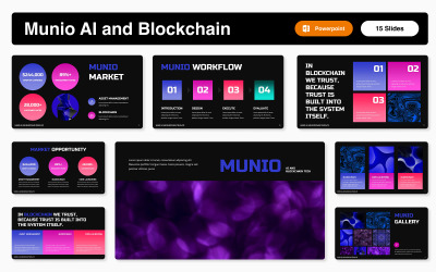 Modello di PowerPoint su Munio AI e Blockchain
