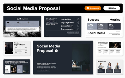 Social Media Proposal Powerpoint Template