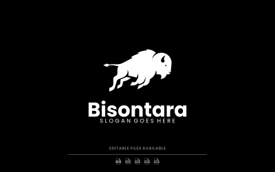 Bison Silhouette Logo Design