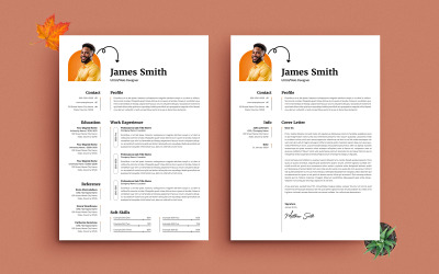 Creative Resume CV Template with Cover Letter  Modern &amp;amp; Editable Design