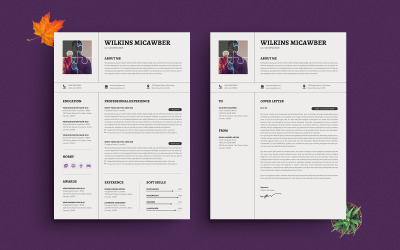 Modern Resume &amp;amp; CV Template with Cover Letter  UIUX Designer Editable Layout
