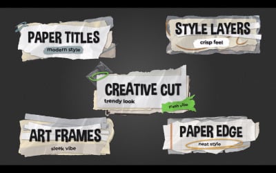 Modern Ripped Paper Titles