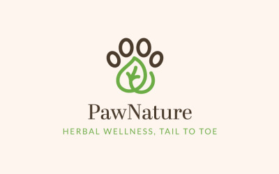 PawNature – Pet Care &amp;amp; Herbal Wellness Logo Design