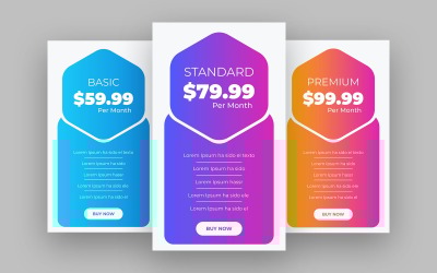Preistabelle UI-Elemente Design Ver-6