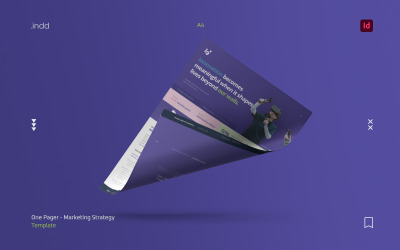 Tek Sayfalık Pazarlama Stratejisi InDesign Şablonu