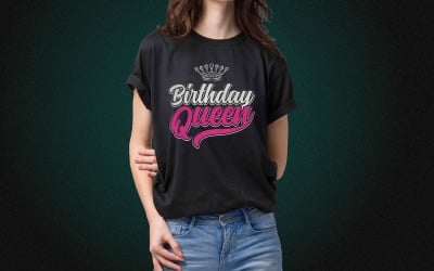 Birthday Queen T Shirt Design Digital Download Fun Birthday Party Graphic