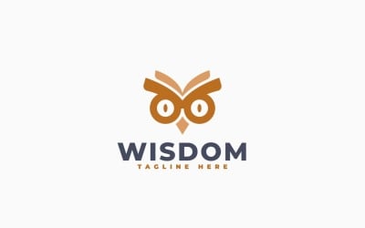 Book Owl Logo Template Design