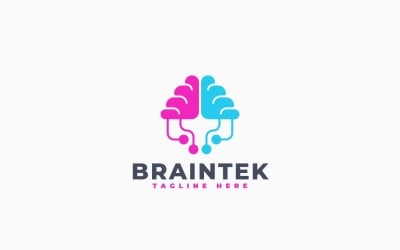 Brain Technology Logo Template Design