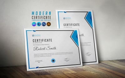 Editable Award Certificate Design in Word and Canva | Printable Professional Certificate