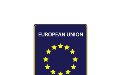 European Union Passport Cover Front Template Design