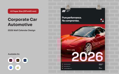 Luxury Car Wall Calendar Layout