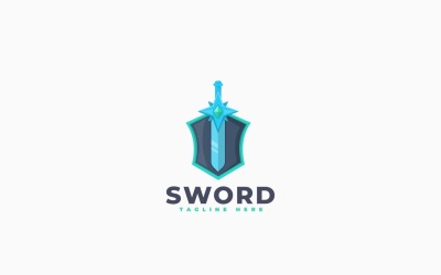 Sword Shield Logo Template Design