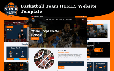 HTML5-websitesjabloon voor basketbalteam