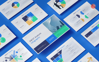Modèle PowerPoint d&amp;#39;infographie d&amp;#39;analyse SWOT