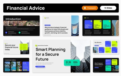 Modèle PowerPoint de conseils financiers