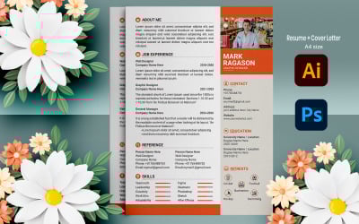 Creative Resume Template, A4 Resume, Unique Resume