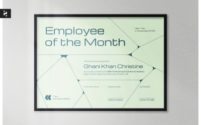Employee of the Month Certificate