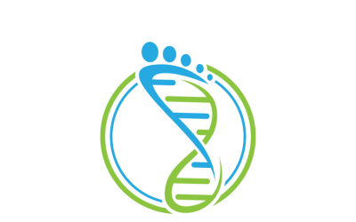 Foot And DNA Helix Logo Template