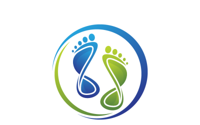 Foot with Gradient Color Logo Template