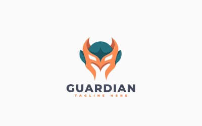 Guardian Helmet Logo Template Design