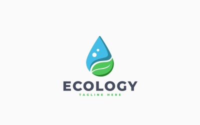Modèle de conception de logo Eco Water