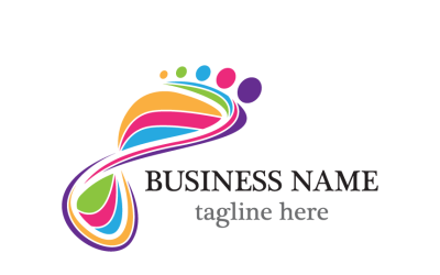 Modern Colorful Foot Logo Template