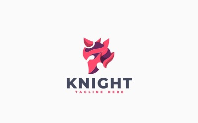 Red Knight Logo Template Design